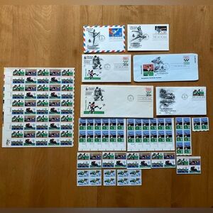 1980 Olympic Memorabilia - Vintage Stamps, Postcards, and Envelopes